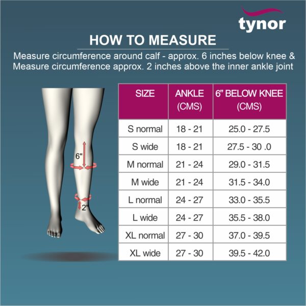 Tynor Compression Garment Leg Below Knee Open Toe